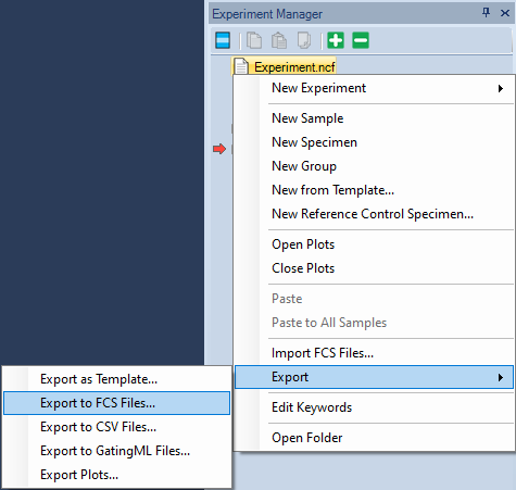 Export experiment ...