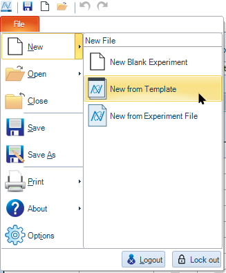 New from template ...